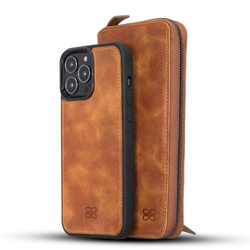 Detachable Leather Zipper Wallet Cases for Apple iPhone 13 Series - Snagva