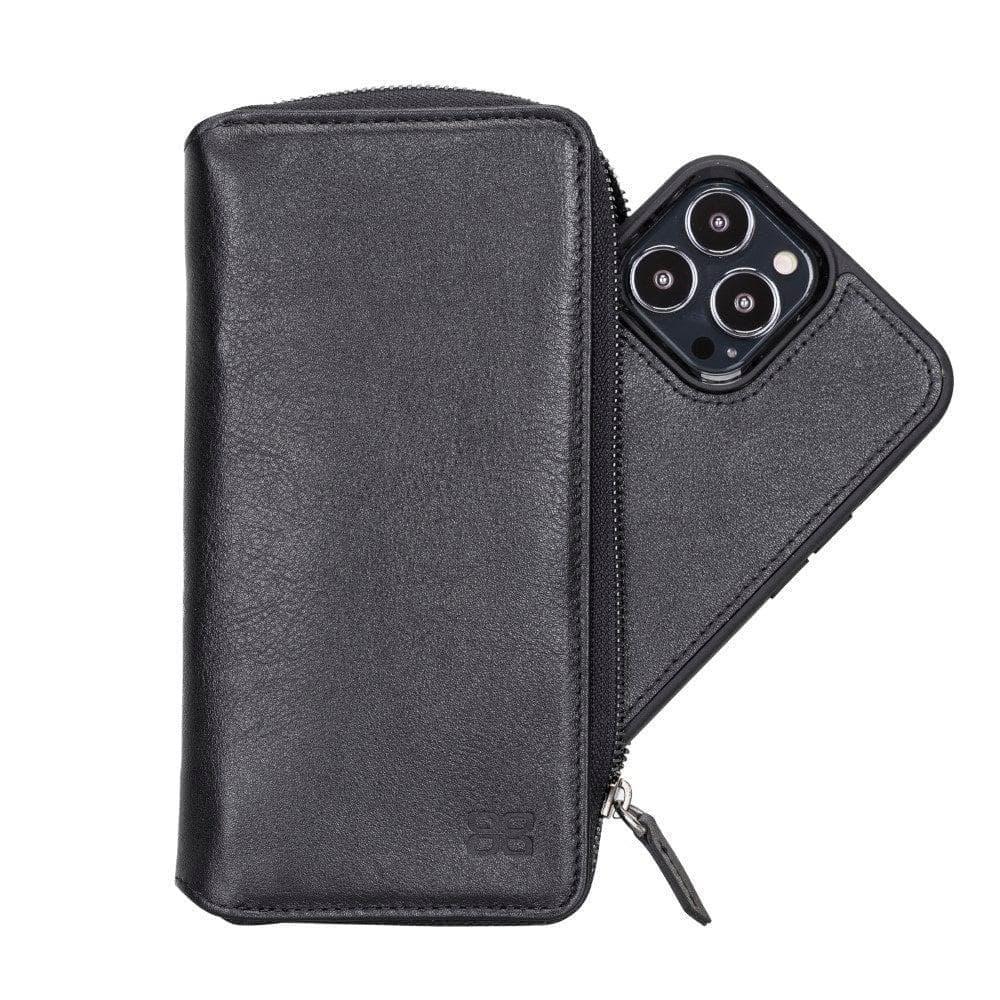 Detachable Leather Zipper Wallet Cases for Apple iPhone 13 Series - Snagva
