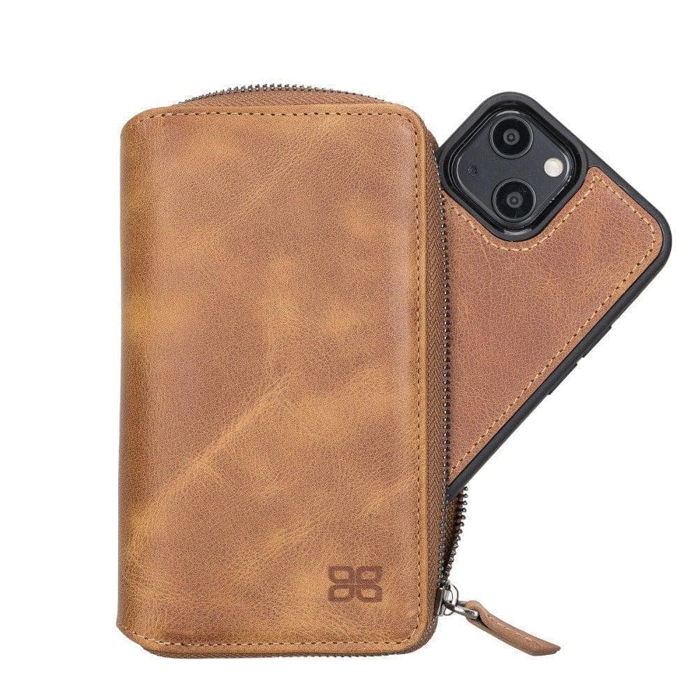 Detachable Leather Zipper Wallet Cases for Apple iPhone 13 Series - Snagva
