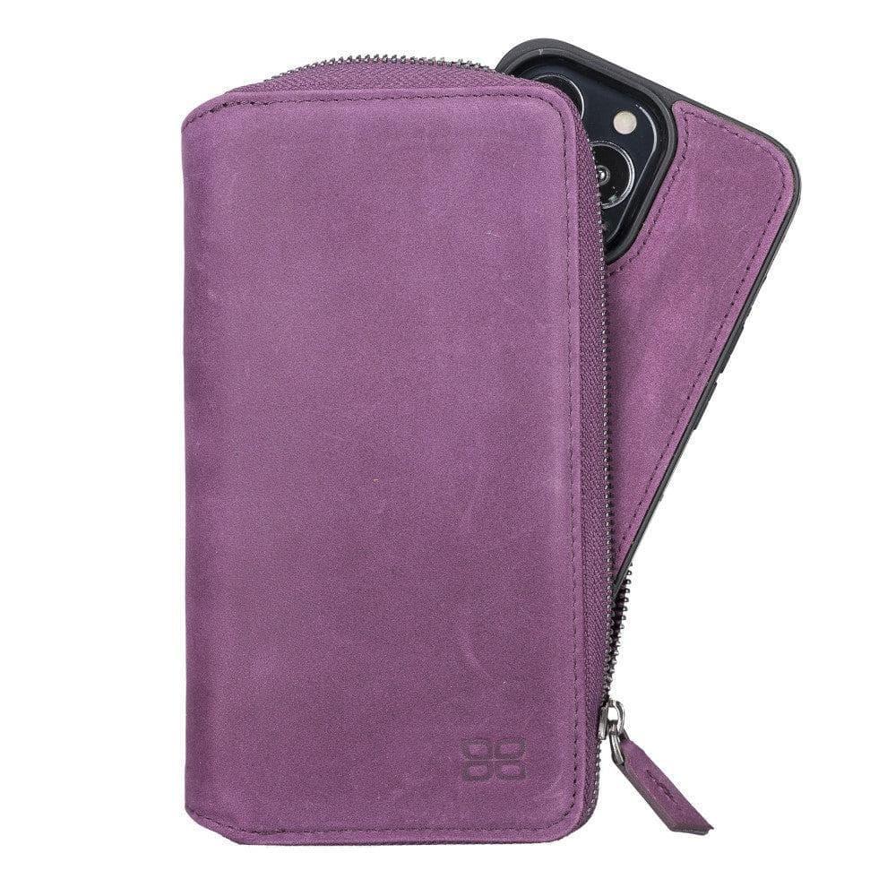 Detachable Leather Zipper Wallet Cases for Apple iPhone 13 Series - Snagva