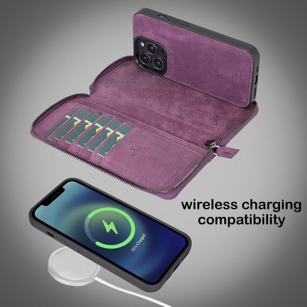 Detachable Leather Zipper Wallet Cases for Apple iPhone 13 Series - Snagva