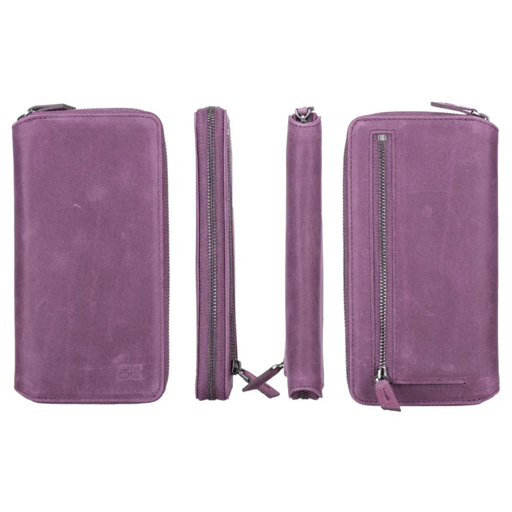 Detachable Leather Zipper Wallet Cases for Apple iPhone 13 Series - Snagva