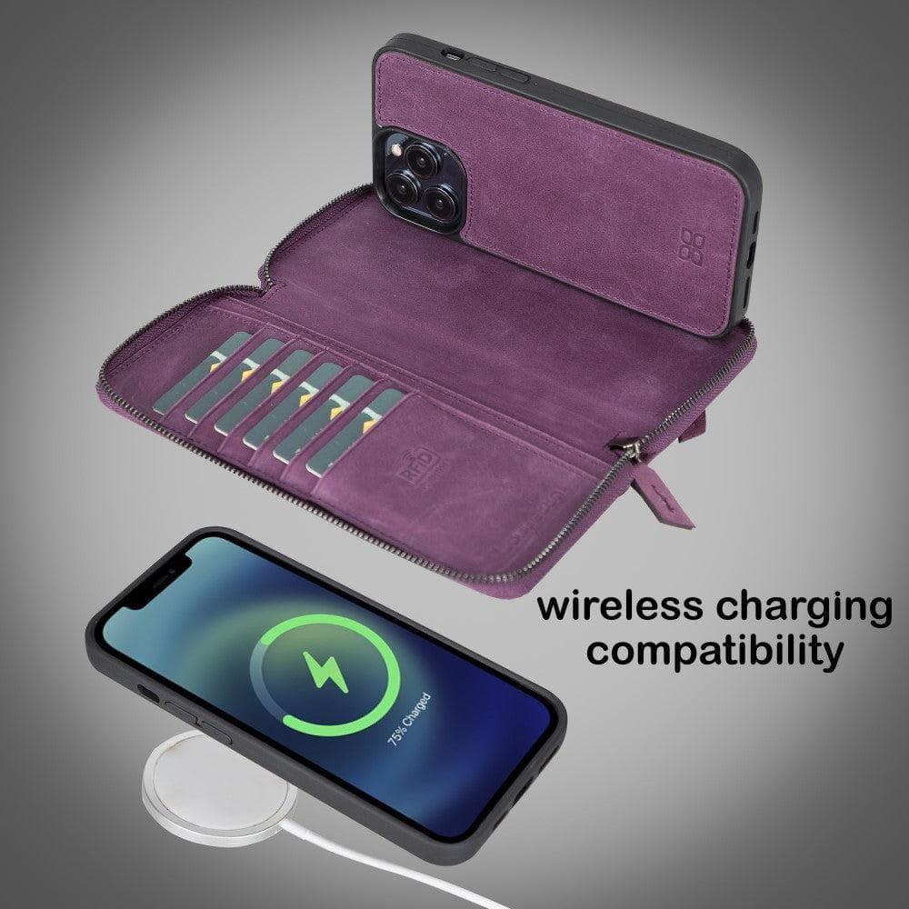 Detachable Leather Zipper Wallet Cases for Apple iPhone 13 Series - Snagva