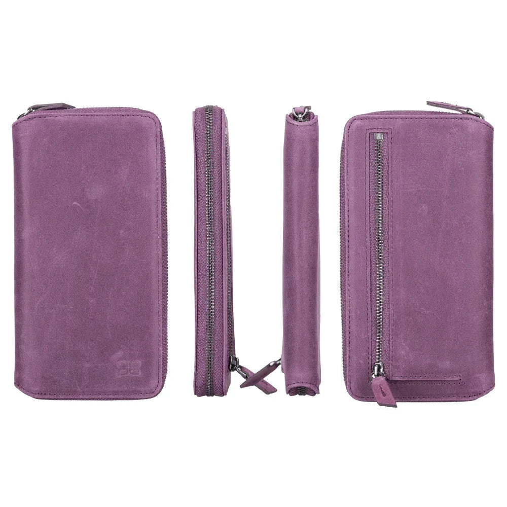 Detachable Leather Zipper Wallet Cases for Apple iPhone 13 Series - Snagva