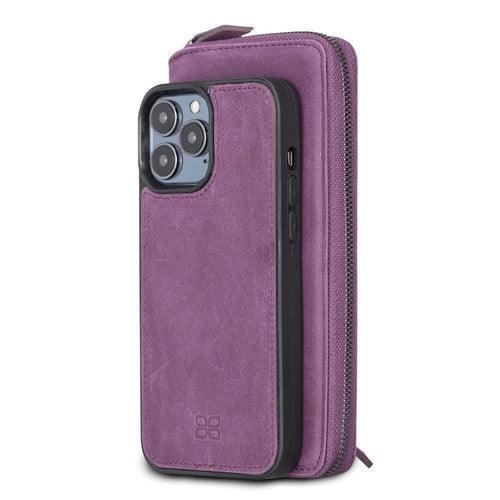 Detachable Leather Zipper Wallet Cases for Apple iPhone 13 Series - Snagva