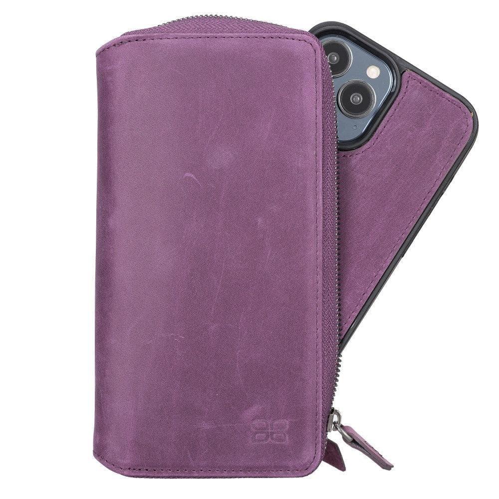 Detachable Leather Zipper Wallet Cases for Apple iPhone 13 Series - Snagva