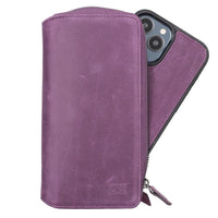 Detachable Leather Zipper Wallet Cases for Apple iPhone 13 Series - Snagva