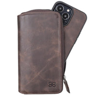 Detachable Leather Zipper Wallet Cases for Apple iPhone 13 Series - Snagva