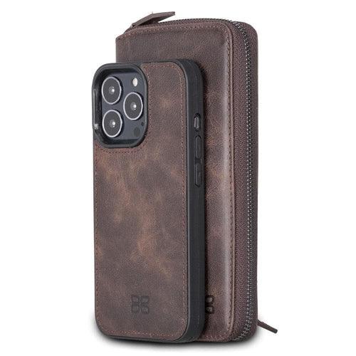 Detachable Leather Zipper Wallet Cases for Apple iPhone 13 Series - Snagva