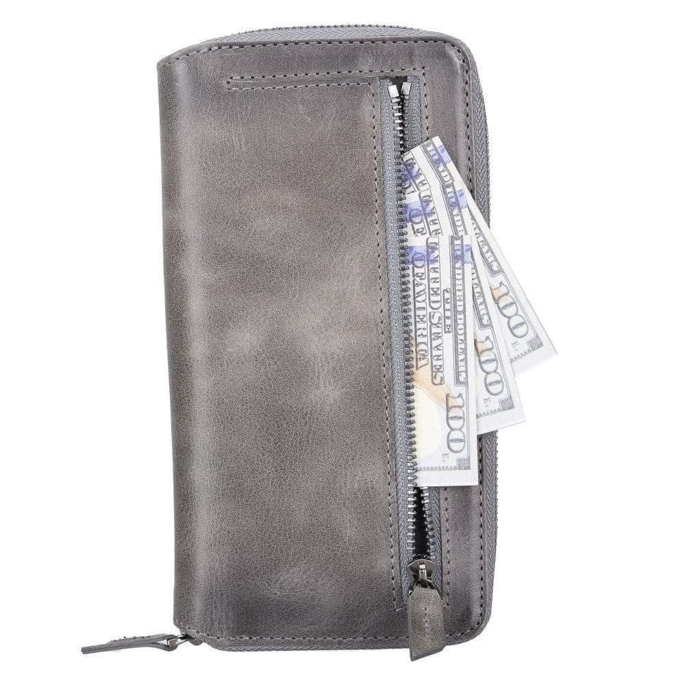 Detachable Leather Zipper Wallet Cases for Apple iPhone 13 Series - Snagva