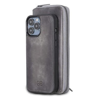 Detachable Leather Zipper Wallet Cases for Apple iPhone 13 Series - Snagva