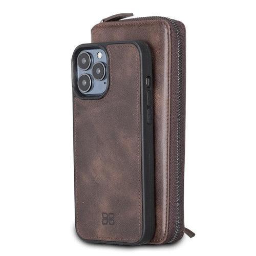 Detachable Leather Zipper Wallet Cases for Apple iPhone 13 Series - Snagva