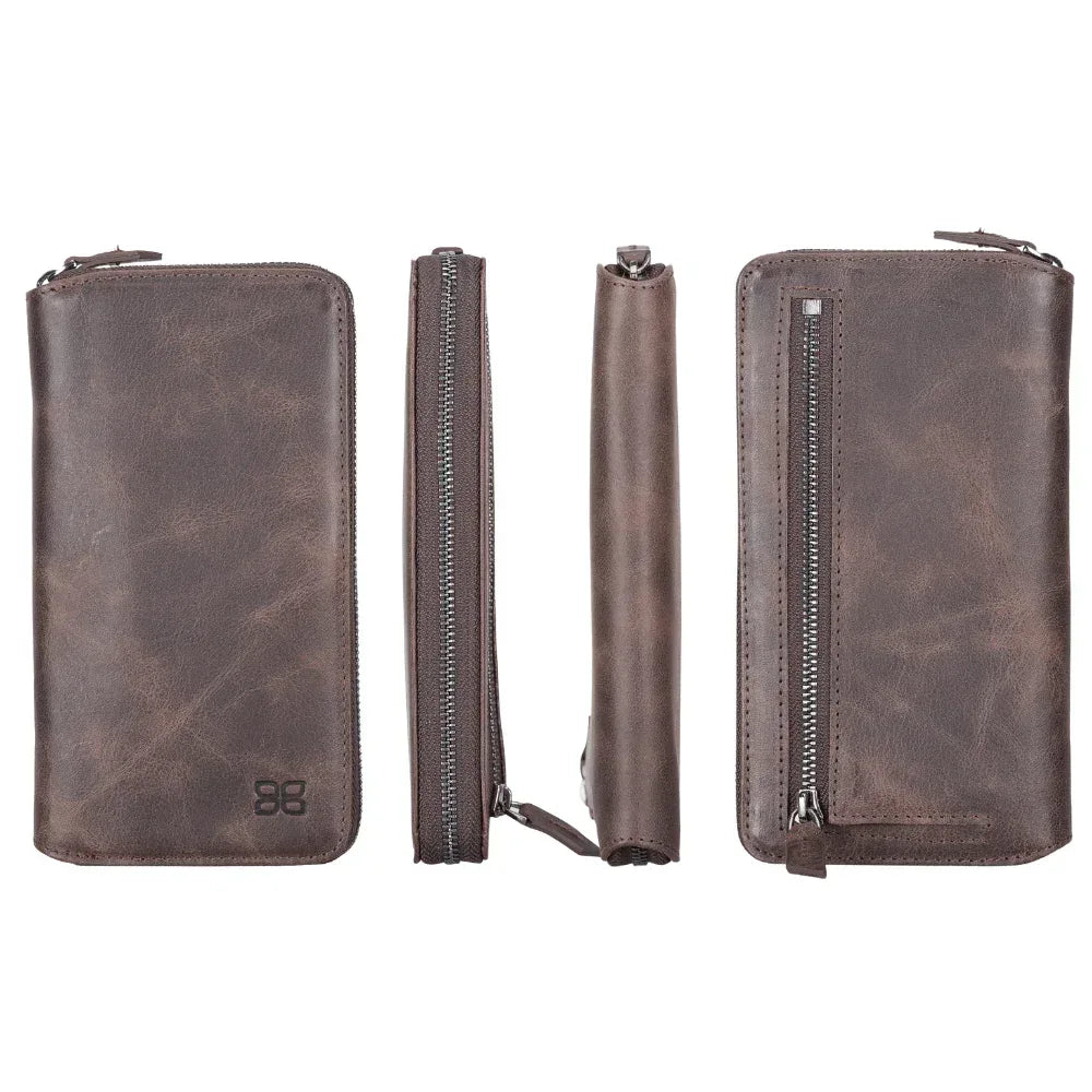 Detachable Leather Zipper Wallet Cases for Apple iPhone 13 Series - Snagva