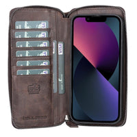 Detachable Leather Zipper Wallet Cases for Apple iPhone 13 Series - Snagva