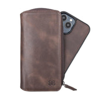 Detachable Leather Zipper Wallet Cases for Apple iPhone 13 Series - Snagva