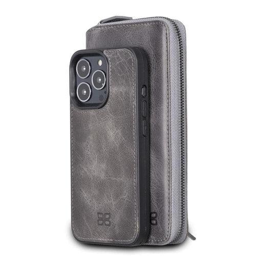 Detachable Leather Zipper Wallet Cases for Apple iPhone 13 Series - Snagva