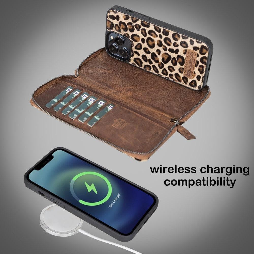 Detachable Leather Zipper Wallet Cases for Apple iPhone 13 Series - Snagva