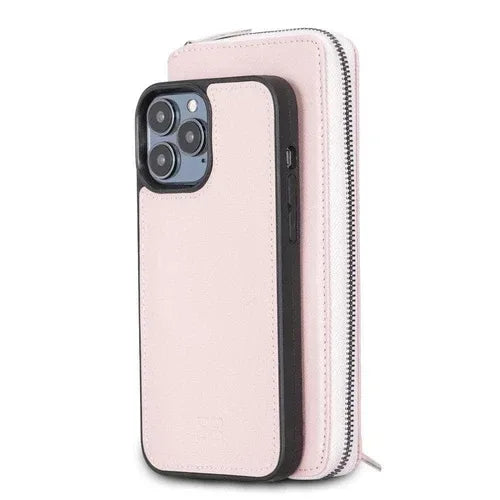 Detachable Leather Zipper Wallet Cases for Apple iPhone 13 Series - Snagva