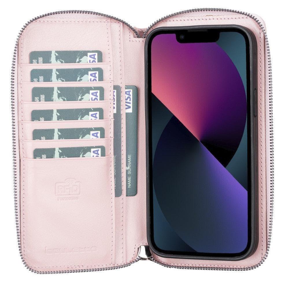 Detachable Leather Zipper Wallet Cases for Apple iPhone 13 Series - Snagva