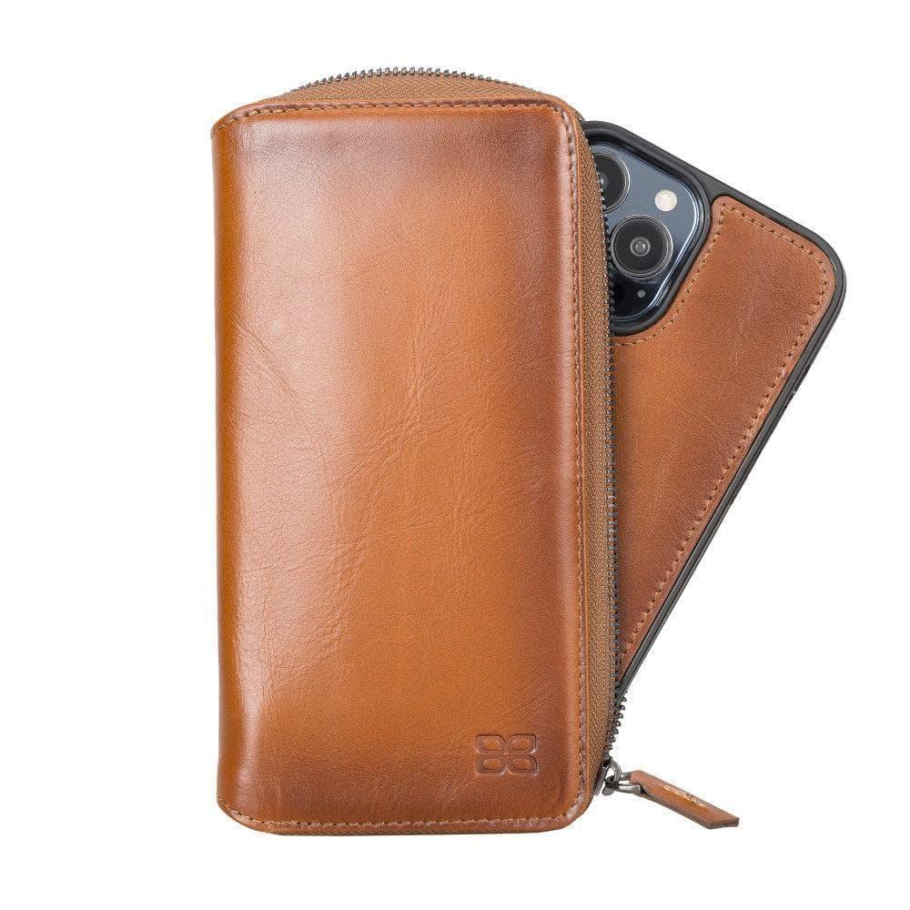 Detachable Leather Zipper Wallet Cases for Apple iPhone 13 Series - Snagva