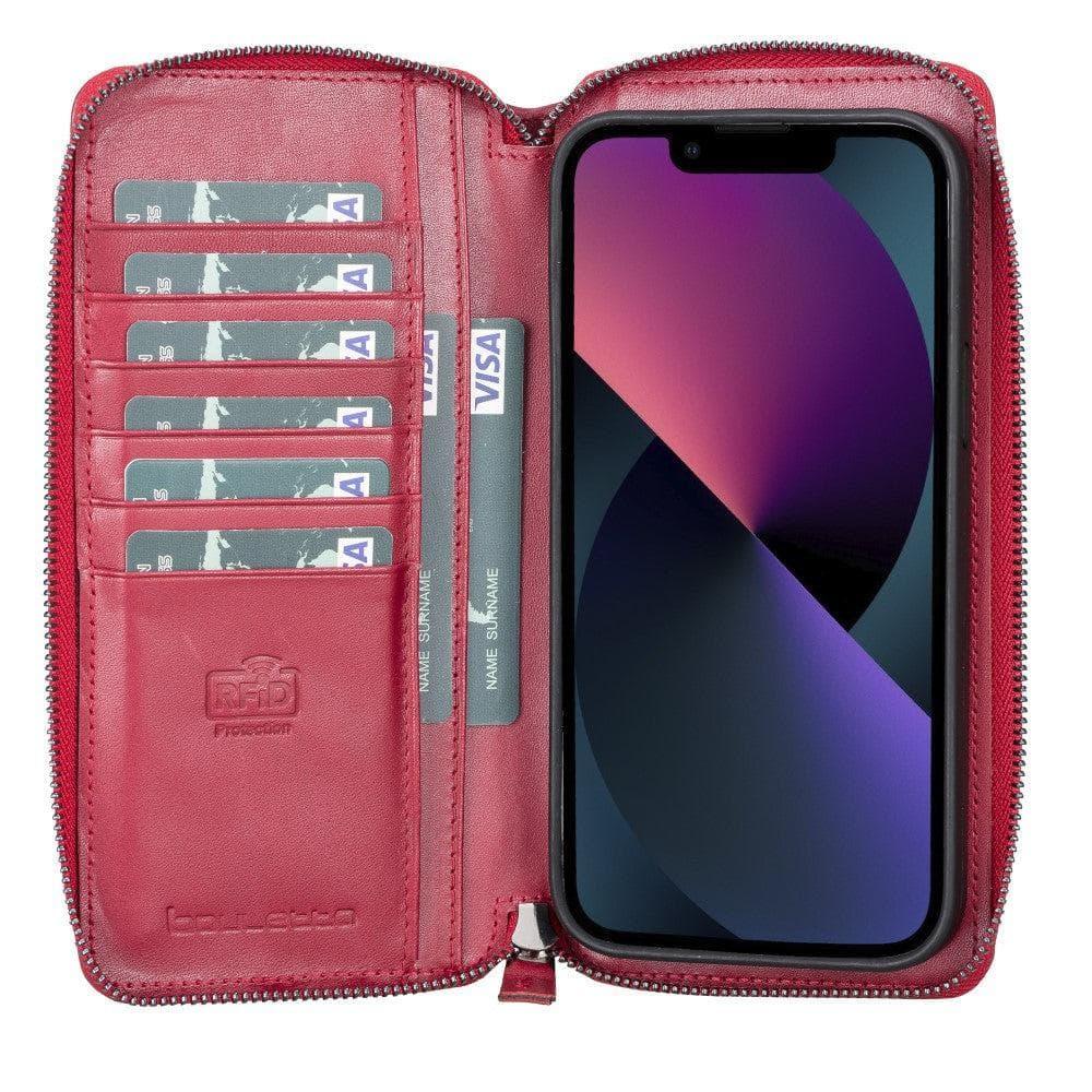 Detachable Leather Zipper Wallet Cases for Apple iPhone 13 Series - Snagva