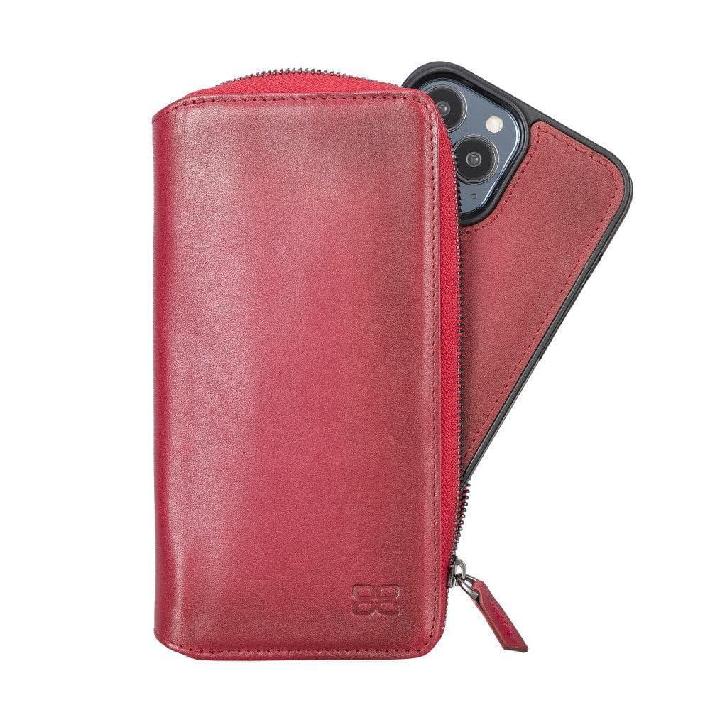 Detachable Leather Zipper Wallet Cases for Apple iPhone 13 Series - Snagva