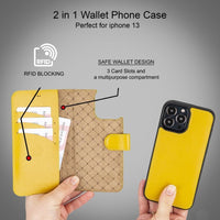 Apple iPhone 13 Series Colorful Detachable Leather Wallet Case - MW - Snagva