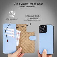 Apple iPhone 13 Series Colorful Detachable Leather Wallet Case - MW - Snagva