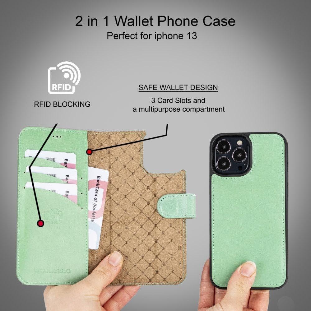 Apple iPhone 13 Series Colorful Detachable Leather Wallet Case - MW - Snagva