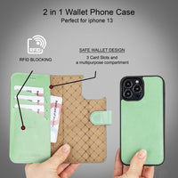 Apple iPhone 13 Series Colorful Detachable Leather Wallet Case - MW - Snagva