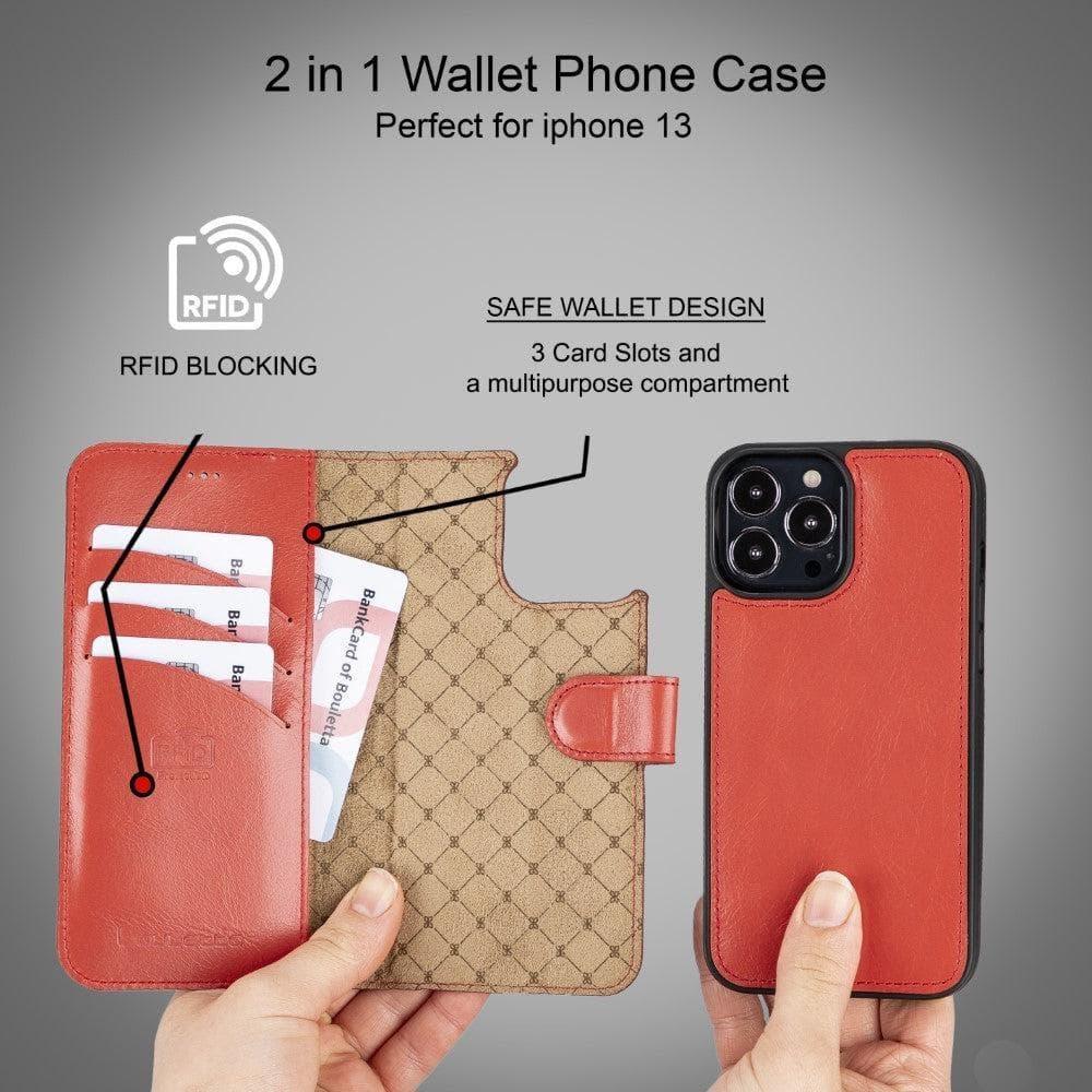 Apple iPhone 13 Series Colorful Detachable Leather Wallet Case - MW - Snagva