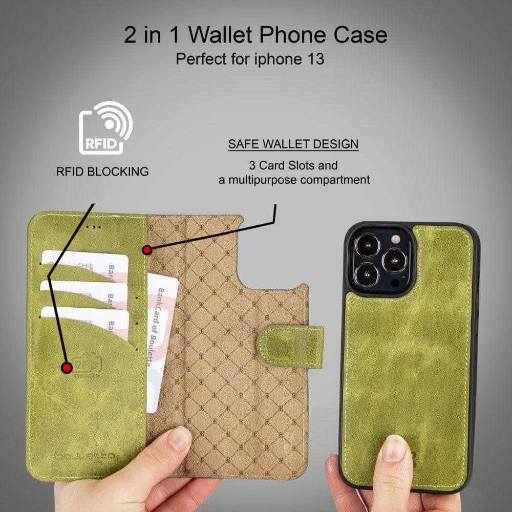 Apple iPhone 13 Series Colorful Detachable Leather Wallet Case - MW - Snagva