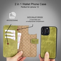 Apple iPhone 13 Series Colorful Detachable Leather Wallet Case - MW - Snagva