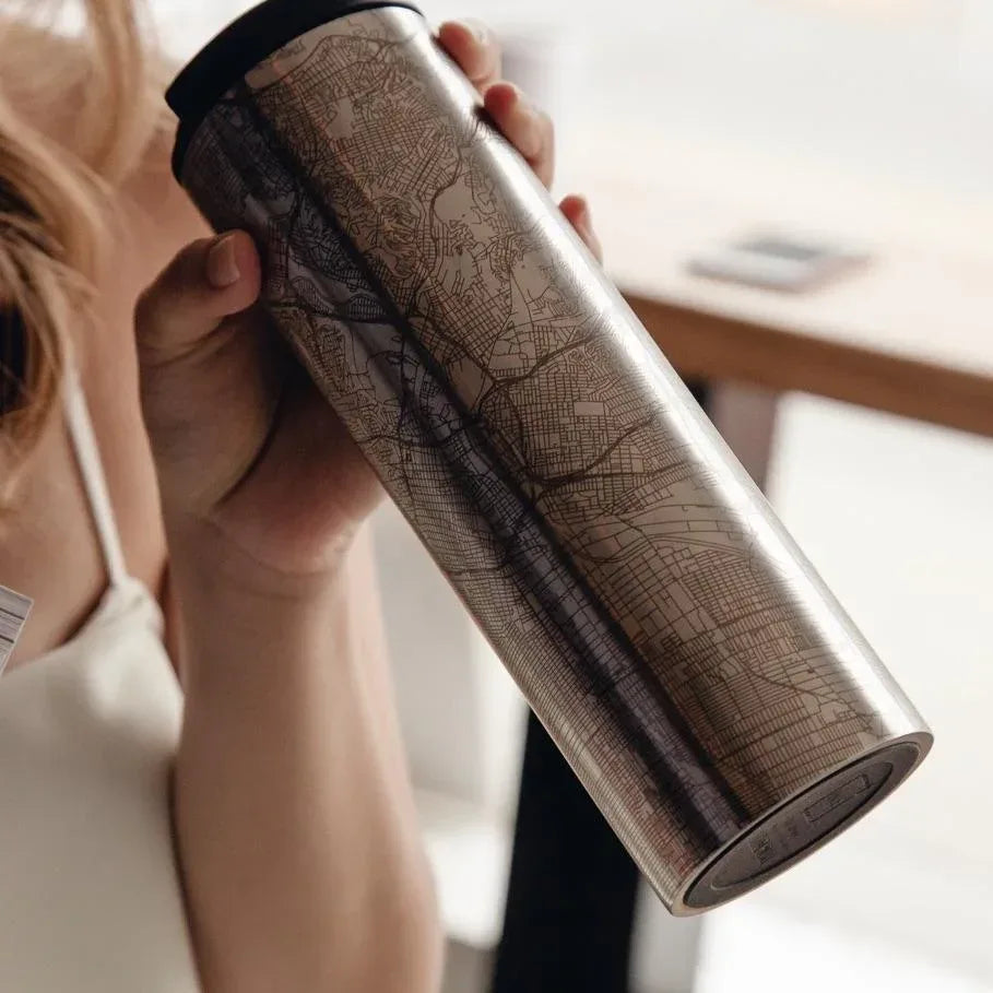 Mount Diablo - California Engraved Topographic Map Tumbler - Snagva