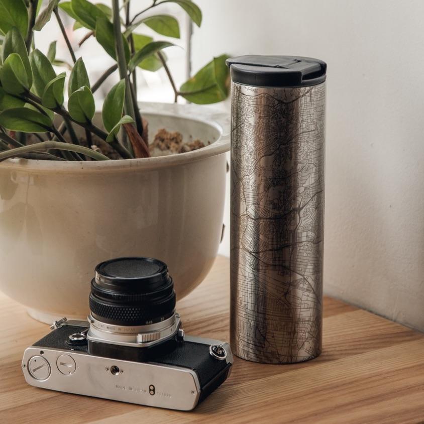 Mount Diablo - California Engraved Topographic Map Tumbler - Snagva