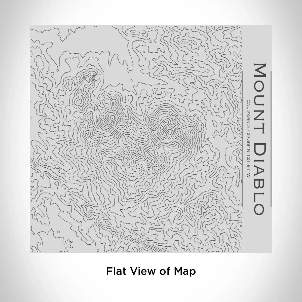 Mount Diablo - California Engraved Topographic Map Tumbler - Snagva