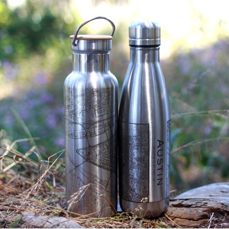 Mount Hood - Oregon Map Insulated Bottle - Snagva