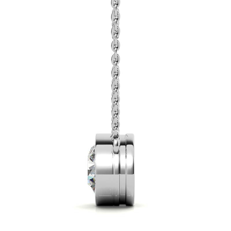 2.00 CTW AGI Certified Round Brilliant Lab Grown Diamond Bezel Pendant
