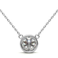 2.00 CTW AGI Certified Round Brilliant Lab Grown Diamond Bezel Pendant