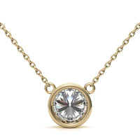 2.00 CTW AGI Certified Round Brilliant Lab Grown Diamond Bezel Pendant