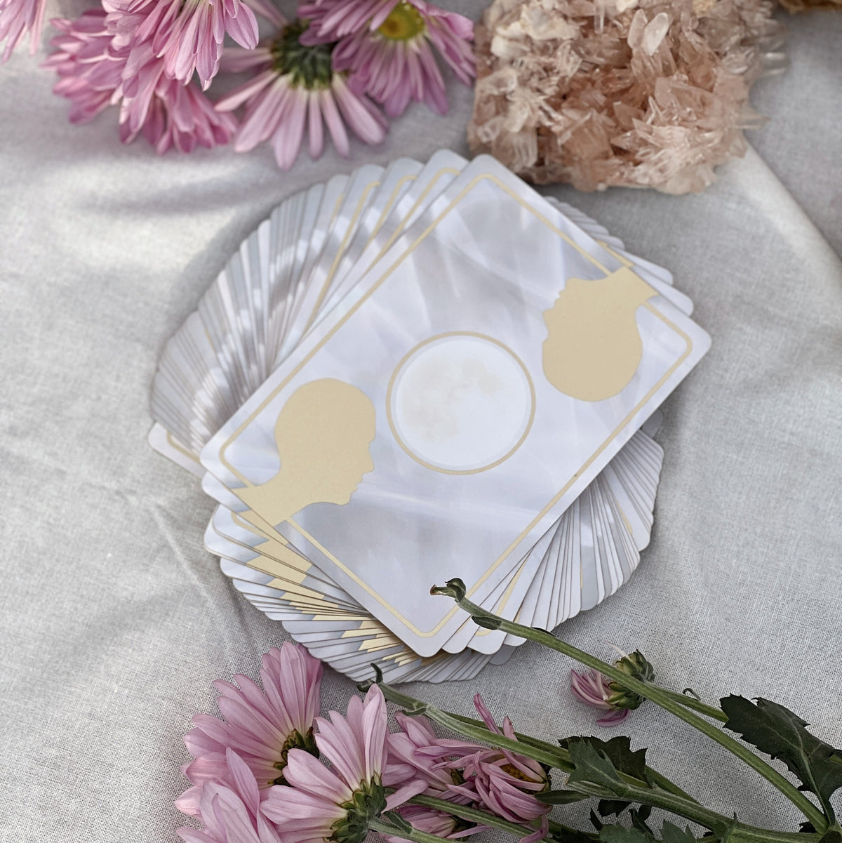 Starlight Frequencies Oracle Deck - gold foil card back design