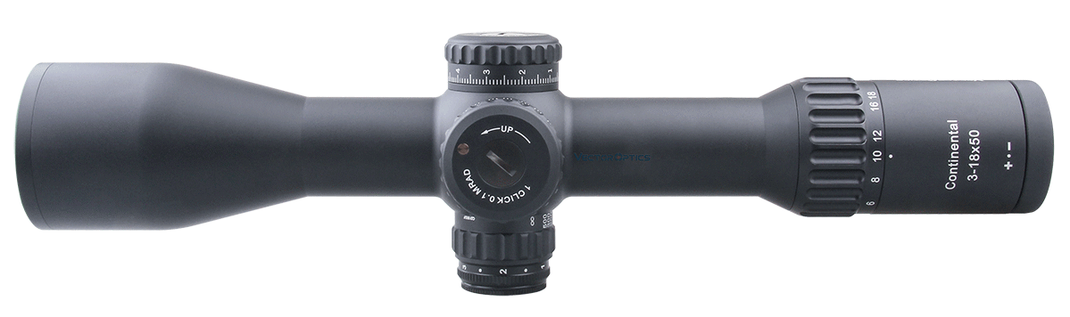 Vector Optics Continental 3-18x50 HD FFP Hunting Riflescope 1/10 MIL