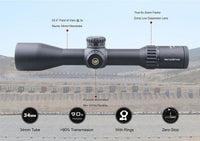Vector Optics Continental 3-18x50 HD FFP Hunting Riflescope 1/10 MIL