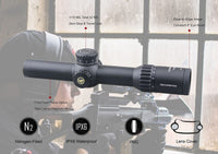 Vector Optics Continental 1-6x28 HD FFP Hunting Riflescope 1/10 MIL