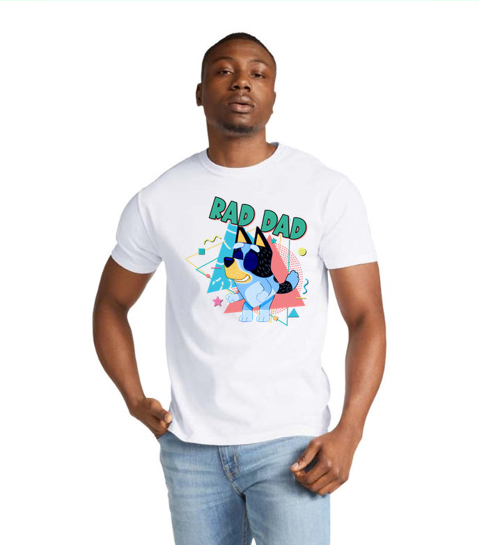 Artwork reference on a sample garment; selected model, color and print placement may differ · Rad Dad Sunglasses | Tee, Sweatshirt & Hoodie