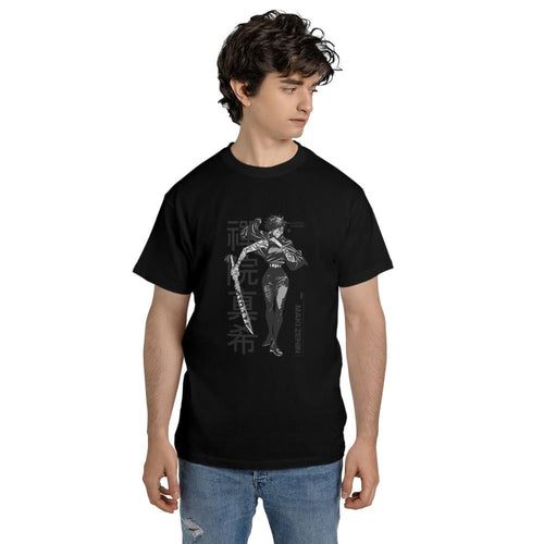 Maki Zenin Jujutsu Kaisen Anime — Bella+Canvas Tee · bella+canvas 3001 · black · front