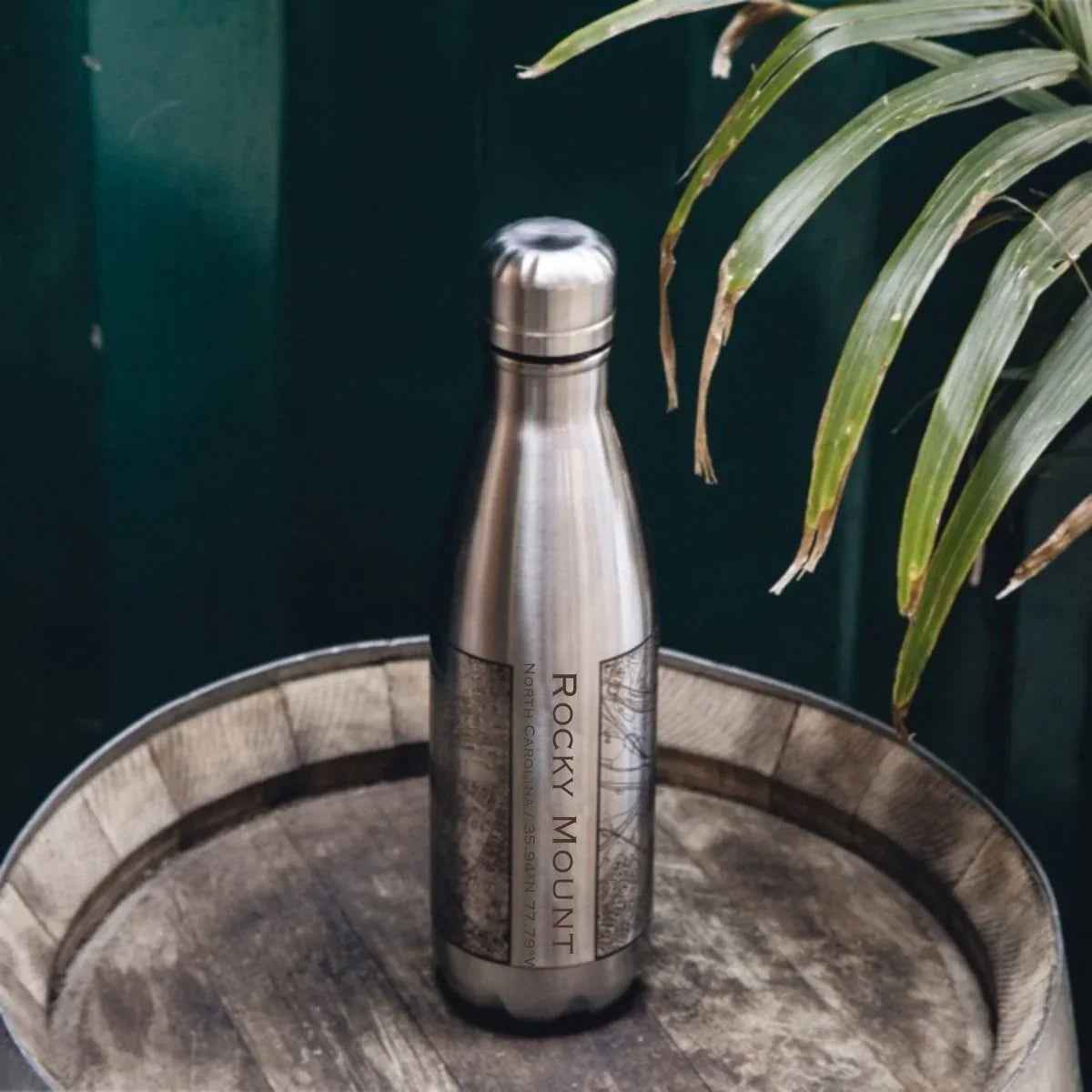 Rocky Mount - North Carolina Engraved Map Insulated Bottle