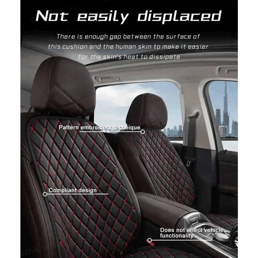 Black Quilted Leather Car Seat Covers