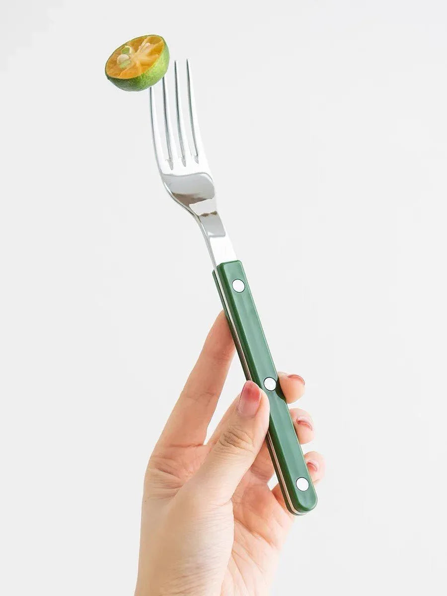 Set Of 10 Pcs French Dopamine Cutlery Flatware - Bistrot Style