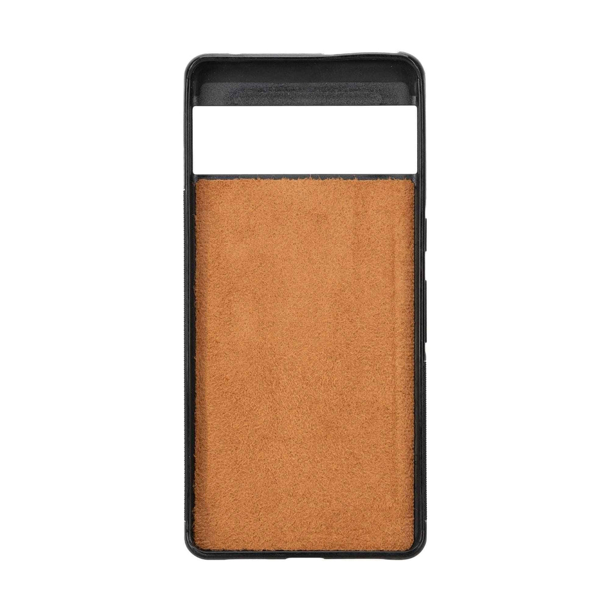 Brown leather wallet with detachable case features visible four card slots including a transparent ID slot.